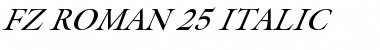 Download FZ ROMAN 25 ITALIC Normal Font