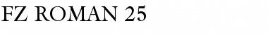 Download FZ ROMAN 25 Normal Font