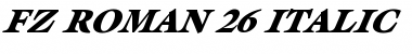 Download FZ ROMAN 26 ITALIC Font