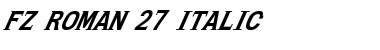 Download FZ ROMAN 27 ITALIC Font