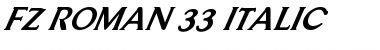 Download FZ ROMAN 33 ITALIC Font