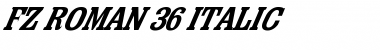 Download FZ ROMAN 36 ITALIC Font