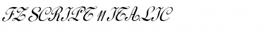 Download FZ SCRIPT 11 ITALIC Normal Font