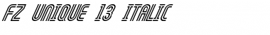 Download FZ UNIQUE 13 ITALIC Normal Font