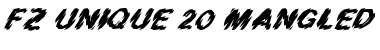 Download FZ UNIQUE 20 MANGLED ITALIC Normal Font