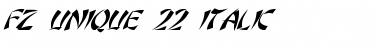 Download FZ UNIQUE 22 ITALIC Font