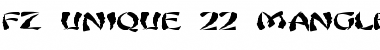 Download FZ UNIQUE 22 MANGLED EX Normal Font