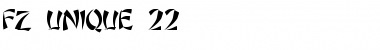 Download FZ UNIQUE 22 Normal Font