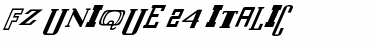 Download FZ UNIQUE 24 ITALIC Normal Font