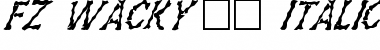 Download FZ WACKY 28 ITALIC Font