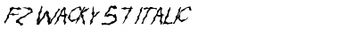 Download FZ WACKY 57 ITALIC Font