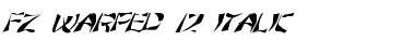 Download FZ WARPED 12 ITALIC Font