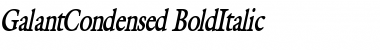 Download GalantCondensed BoldItalic Font