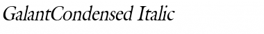 Download GalantCondensed Italic Font