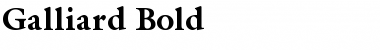 Download Galliard Bold Font