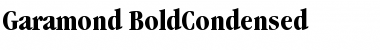 Download Garamond BoldCondensed Font