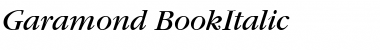 Download Garamond BookItalic Font