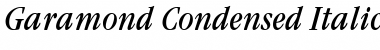 Download Garamond Condensed Italic Font