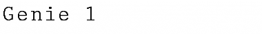 Download Genie 1 Font