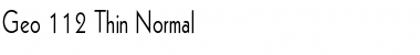 Download Geo 112 Thin Font