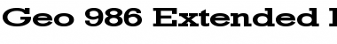 Download Geo 986 Extended Font