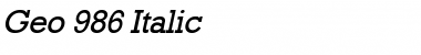Download Geo 986 Font