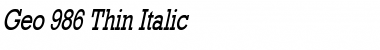Download Geo 986 Thin Font