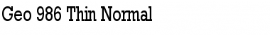 Download Geo 986 Thin Font