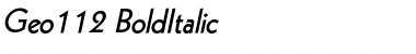 Download Geo112 BoldItalic Font