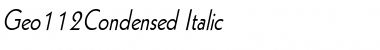 Download Geo112Condensed Italic Font