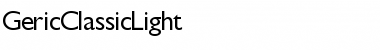 Download GericClassicLight Font