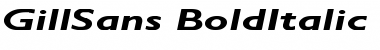 Download GillSans-BoldItalic Ex Regular Font