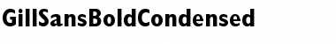 Download GillSansBoldCondensed Regular Font