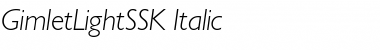 Download GimletLightSSK Italic Font