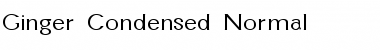 Download Ginger-Condensed Normal Font