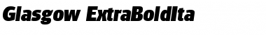 Download Glasgow-ExtraBoldIta Regular Font