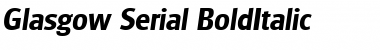 Download Glasgow-Serial BoldItalic Font