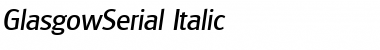 Download GlasgowSerial Italic Font