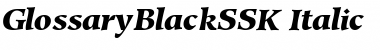Download GlossaryBlackSSK Italic Font