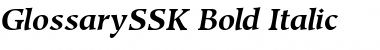Download GlossarySSK Bold Italic Font