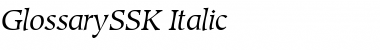 Download GlossarySSK Italic Font