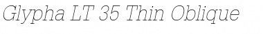 Download Glypha LT Thin Italic Font