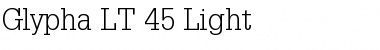 Download Glypha LT Light Regular Font