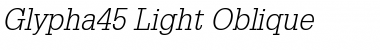 Download Glypha45-Light LightItalic Font