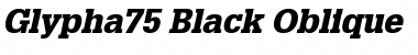 Download Glypha75-Black BlackItalic Font