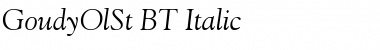 Download GoudyOlSt BT Italic Font