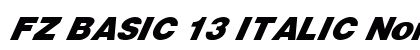 FZ BASIC 13 ITALIC Normal preview