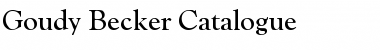 Download Goudy Becker Catalogue Font
