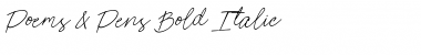 Download Poems & Pens Bold Italic Font