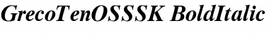 Download GrecoTenOSSSK Font